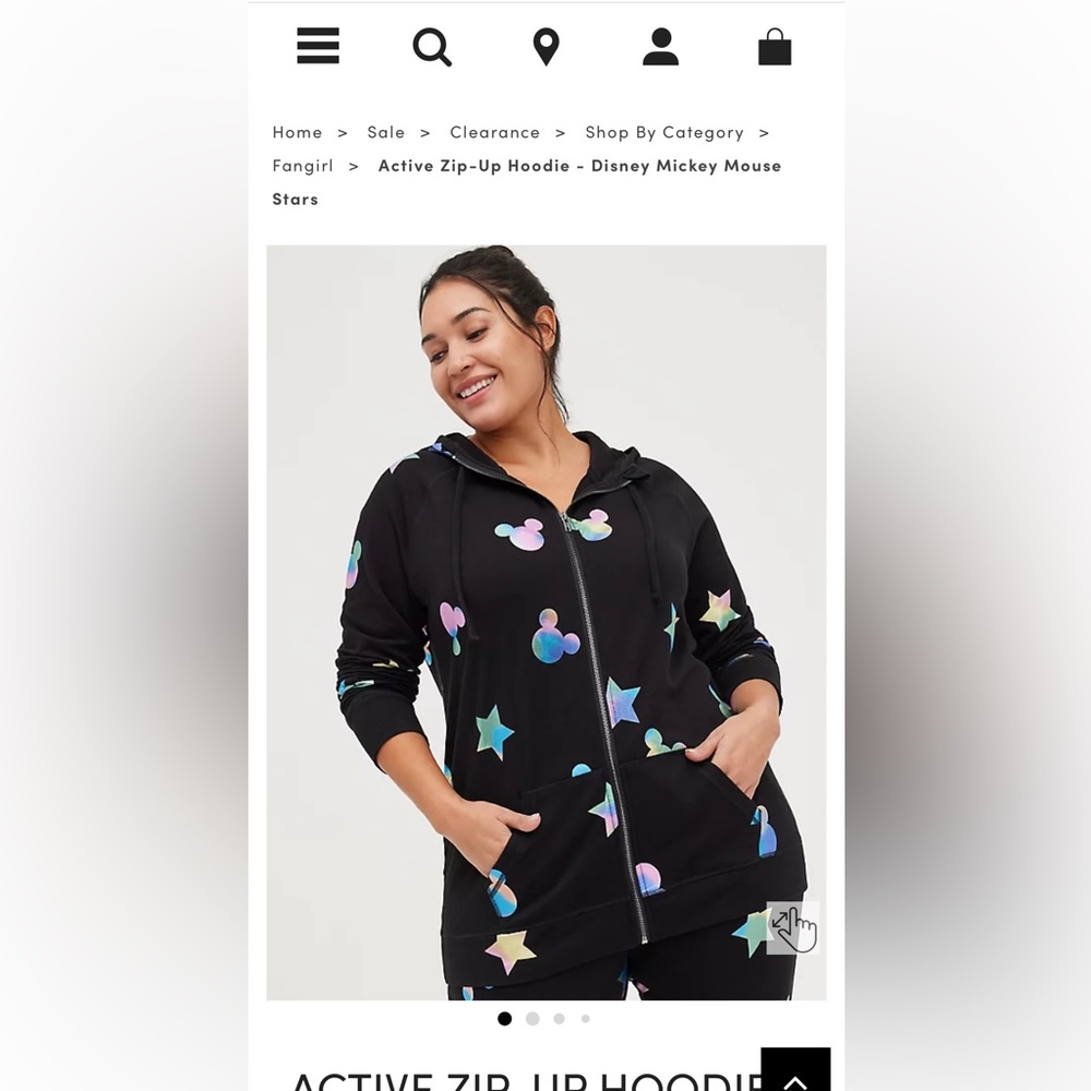 Torrid Mickey Mouse hoodie NWT